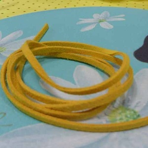 가죽끈(90cm)-노랑